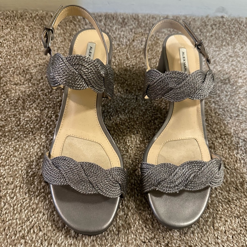 Alex Marie Braided Rope Block Heel Sandals